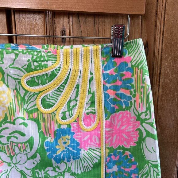 Lilly Pulitzer Size 0 Mini Skirt Zip Back Liner Removed Jasmine Skort - No Skort - Picture 2 of 15